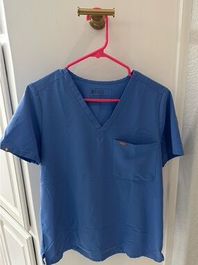 Figs V-Neck Medical Scrub Top in Royal Blue